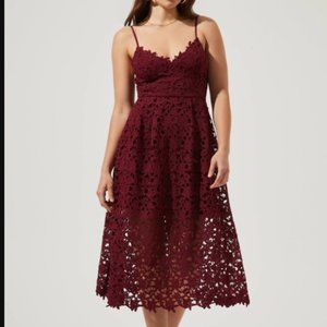 ASTR the label Sleeveless Lace Fit & Flare Midi Dress